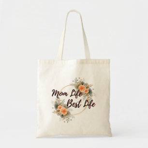 Tote Bag Maman Vie Meilleure Vie Florale