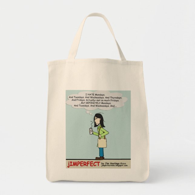 Tote Bag Mamans déprimées Fourre-tout de lundi (Devant)