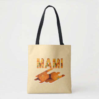 Tote Bag MAMI Orange Typography Art
