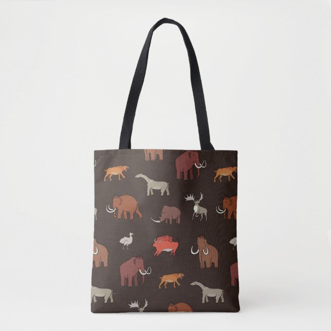 Tote Bag Mammoth Era : Préhistorique Motif à thème. (Devant)