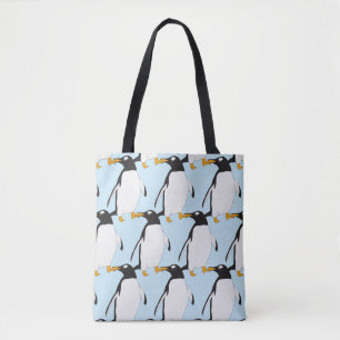 Tote Bag Manchot noir et blanc Hiver