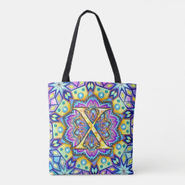Tote Bag Mandala Alphabet X