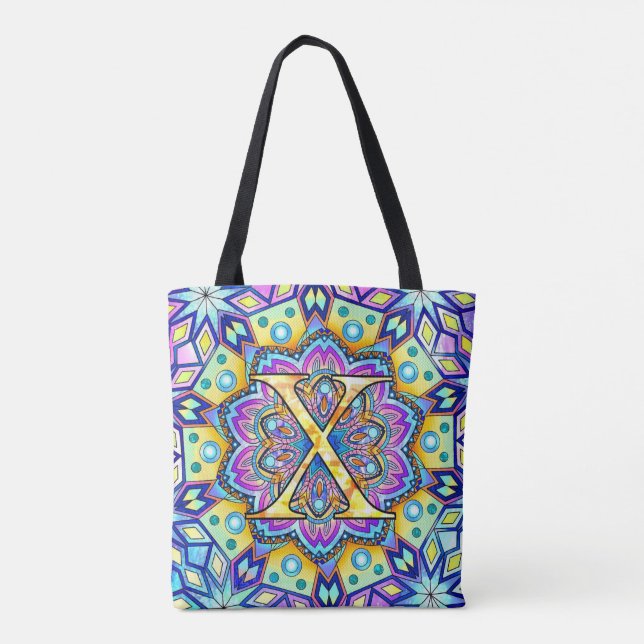 Tote Bag Mandala Alphabet X (Dos)