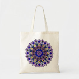 Tote Bag Mandala Blueberry 12 Blue Violet -