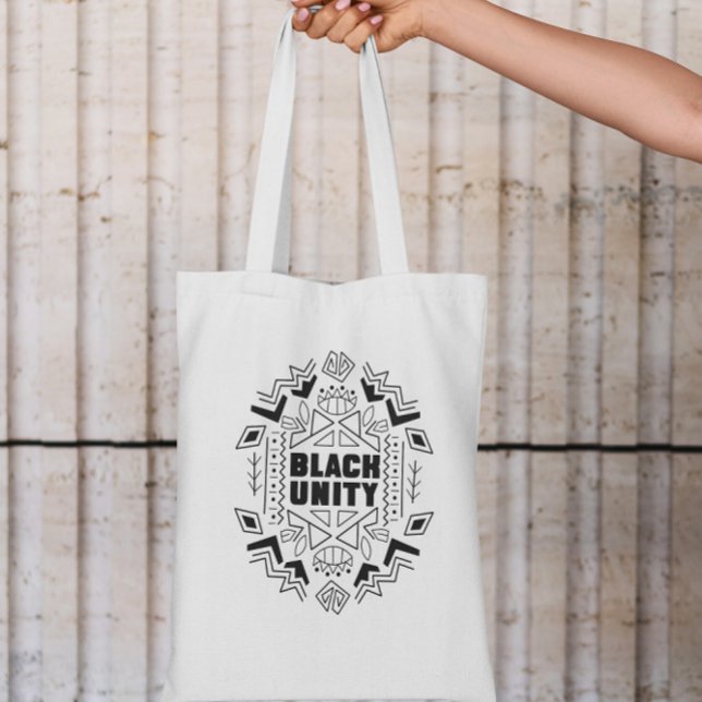 Tote Bag Mandala de l'unité noire (Créateur téléchargé)