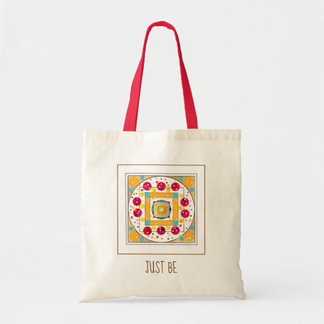 Tote Bag Mandala Design avec typographie personnalisée (Devant)