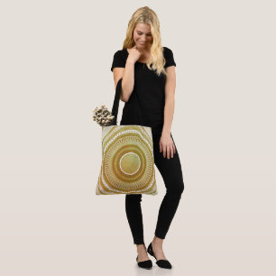 Tote Bag Mandala doré et pailleté