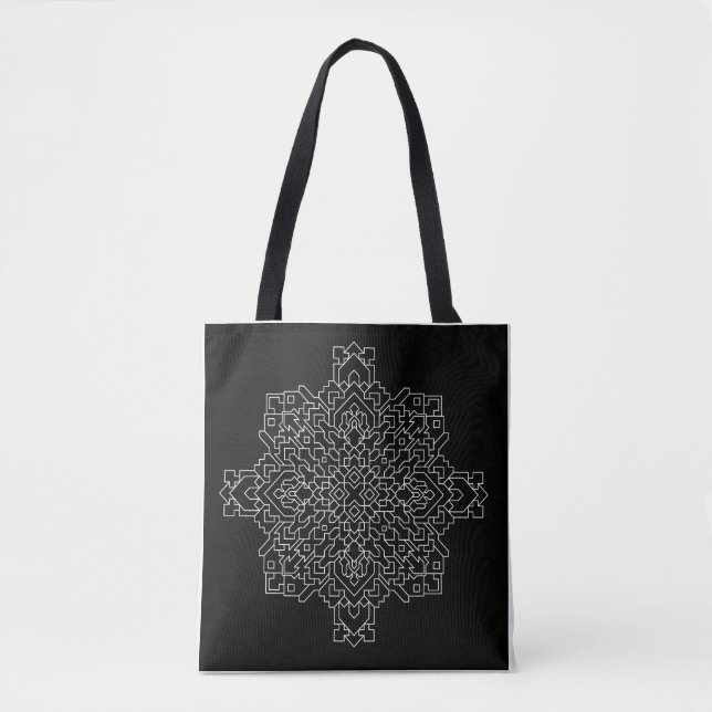 Tote Bag Mandala géométrique n°9 (Devant)
