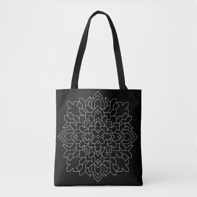 Tote Bag Mandala géométrique no 6 (Devant)