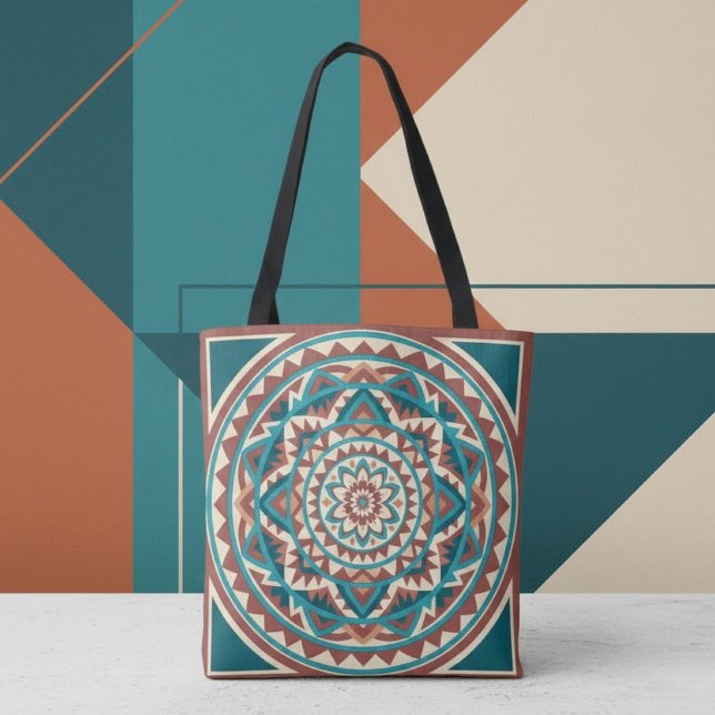 Tote Bag Mandala Moderne du Sud-Ouest  (Créateur téléchargé)