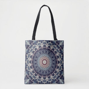 Tote Bag Mandala ronde sans couture motif arabe k