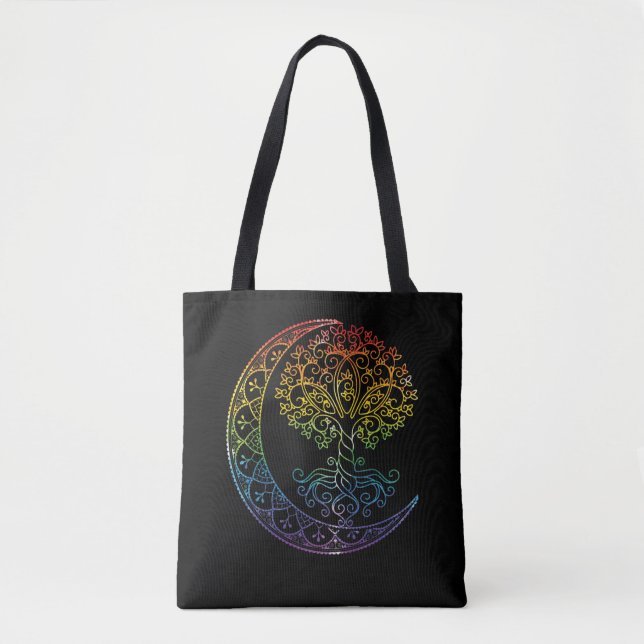 Tote Bag Mandala Tree of Life Tattoo (Devant)