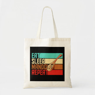 Tote Bag Mandolin Lover Vintage Manger Dormir Répéter Mando