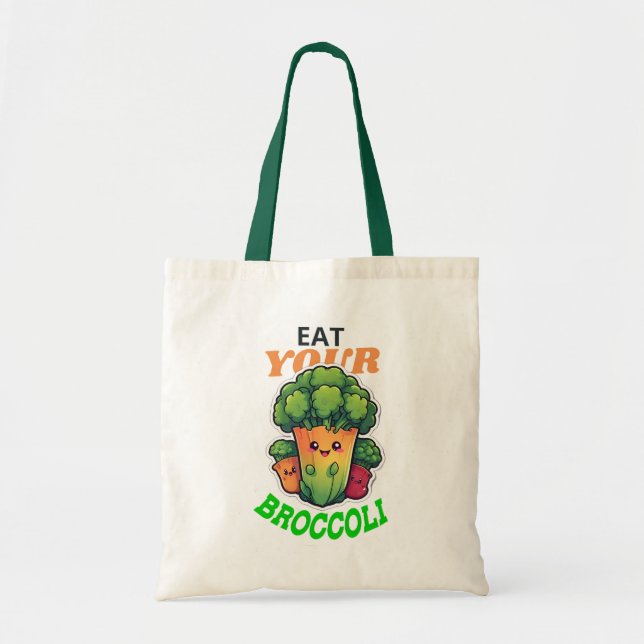 Tote Bag Mange ton brocoli (Devant)