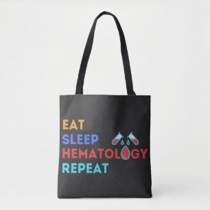 Tote Bag MANGER DORMIR HÉMATOLOGIE RÉPÉTER - #lablife