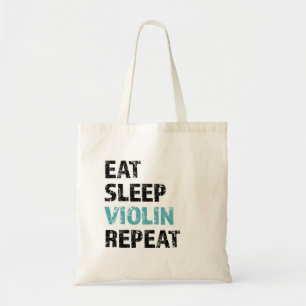 Tote Bag Manger, Dormir, Violon, Répéter
