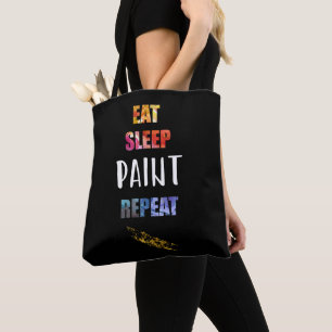 Tote Bag Mangez, dormez, peignez, répétez. Cadeau