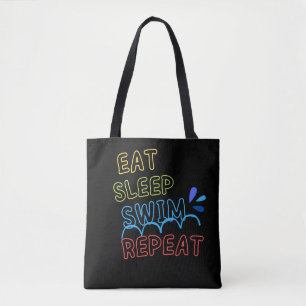 Tote Bag Mangez le sommeil nager répéter