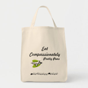Tote Bag Mangez les pois compatissant jolis