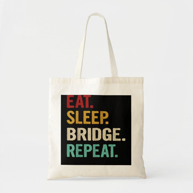 Tote Bag Mangez Pont de sommeil Répéter Funny Pont Lecteur  (Devant)