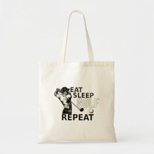 Tote Bag Mangez Sleep Golf Répétez Funny pour les golfeur
