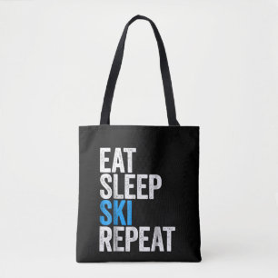 Tote Bag Mangez Sleep Ski Répétez Le Cadeau De Ski