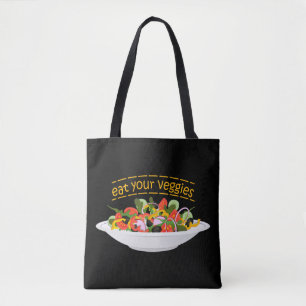 Tote Bag Mangez vos Légumes Citer salade fraîche mélange bo