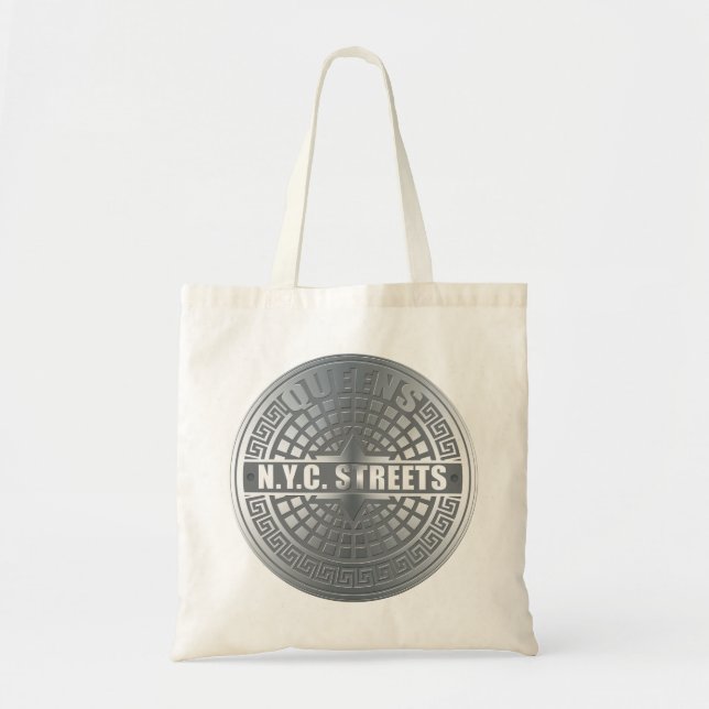 Tote Bag Manhole Covers Queens (Devant)