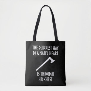 Tote Bag Manière au coeur Viking drôle d'un homme médiéval