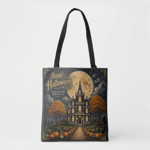 Tote Bag Manoir Élégant Hanté Halloween