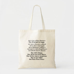 Tote Bag Mantra Sanskrit pour la paix