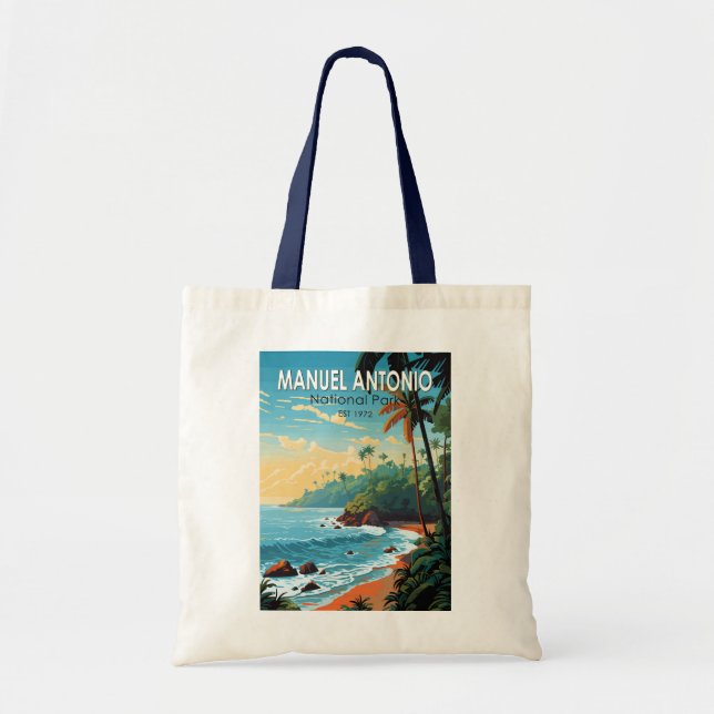 Tote Bag Manuel Antonio Parc National Travel Art Vintage (Devant)