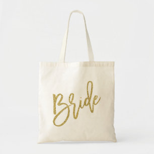 Tote Bag Manuscrit de parties scintillantes d'or de jeune
