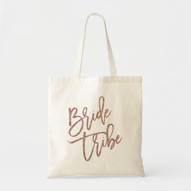Tote Bag Manuscrit rose de parties scintillantes de Faux (Devant)