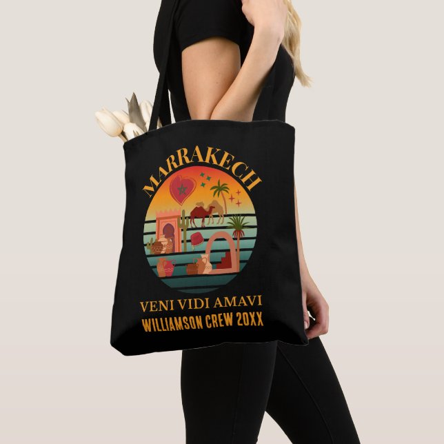 Tote Bag MARAKKESH Veni Vidi Amavi Maroc Vacances sur mesur (De près)
