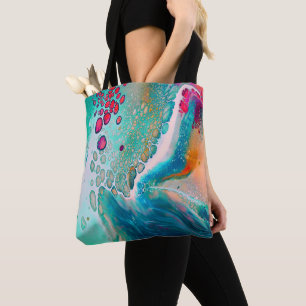 Tote Bag Marbre aux marées électriques de couleur