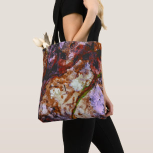 Tote Bag Marbre de cristal de quartz de feu Abstrait