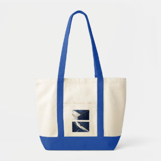 Tote Bag Marbre géométrique bleu marine et or de luxe