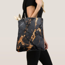 Marbre Noir Élégant avec Veines Dorées Art Moderne