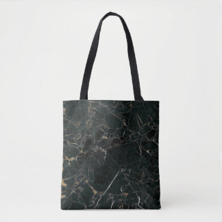 Tote Bag Marbre Noir Élégant : Fond Texturé