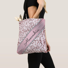 Tote Bag Marbre personnalisé brillant rose