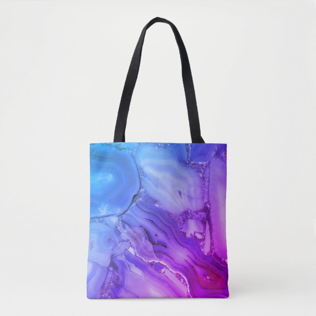 Tote Bag Marbre Violet Exotique  (Devant)