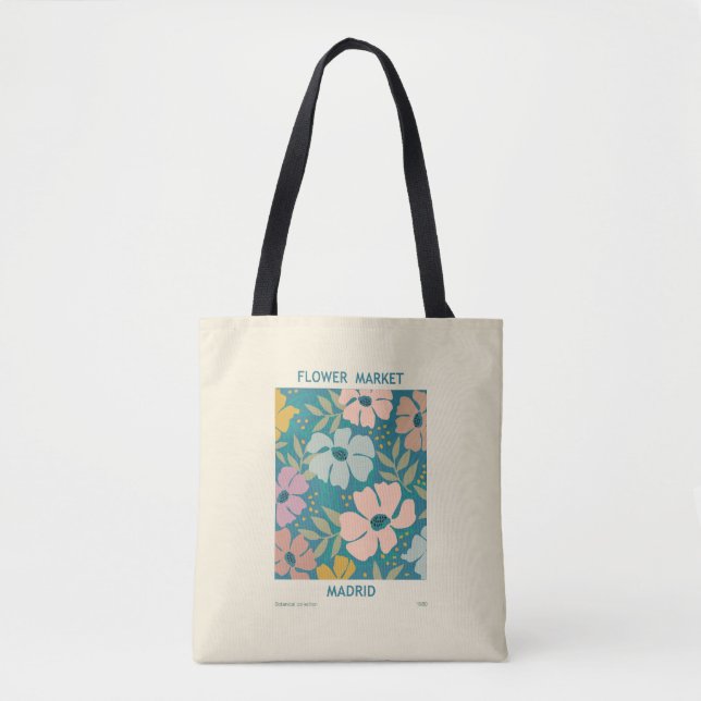Tote Bag Marché aux fleurs Madrid Imprimer (Devant)
