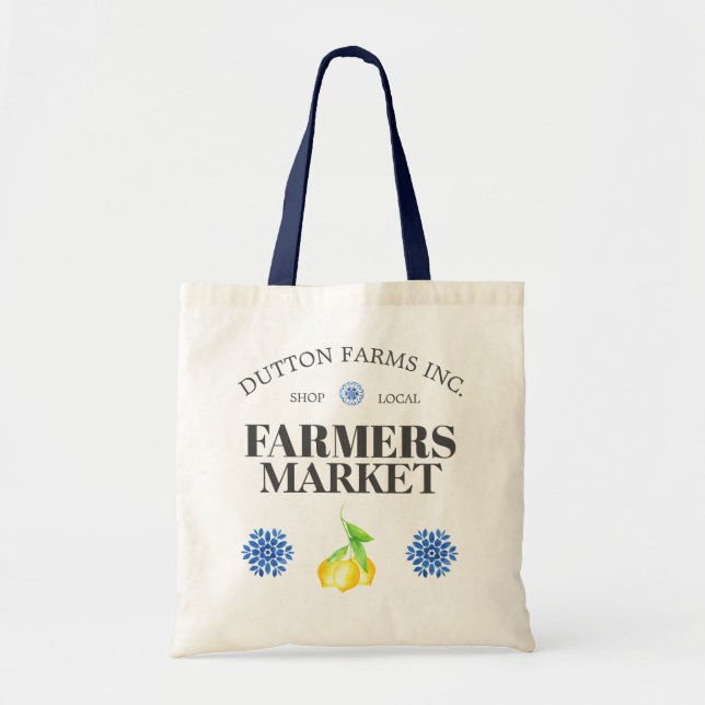 Tote Bag Marché des fermiers de citron Fourre-tout (Devant)