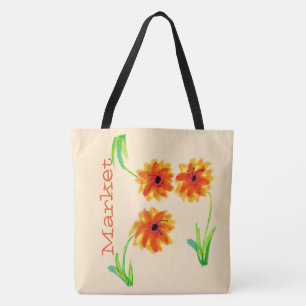 Tote Bag Marché des tissus floraux Fourre-tout