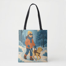 Marche d'hiver avec guide Chien Illustration