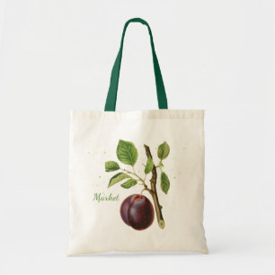 Tote Bag Marché réutilisable de la prune botanique Fourre-t