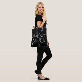 Tote Bag Marcher Par Foi Stylistique Noir