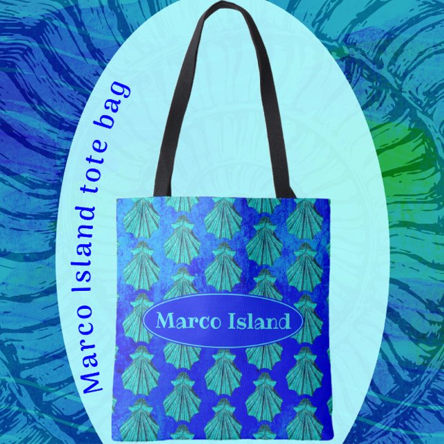 Tote Bag Marco Island Florida Sea Shell Nature Art (Créateur téléchargé)