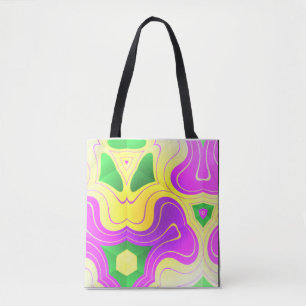 Tote Bag Mardi Gras Couleurs Abstrait Tourbillonnant